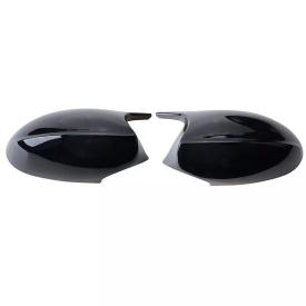 Capace oglinda compatibile cu BMW seria 1 E87 2004-2007, E90, E91 E92 2004-2007 Negru lucios M-Design, cu clipsuri, inlocuiesc capacele originale