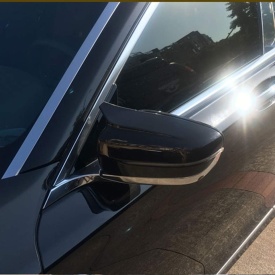 Capace oglinda compatibile cu BMW seria 3 G20 2019->, seria 5 G30 2017->, Negru lucios M-Design, cu clipsuri, inlocuiesc capacele originale - Img 8