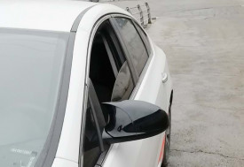 Capace oglinda compatibile cu Opel Astra J 2010-2014 Negru lucios Batman Style - Img 3