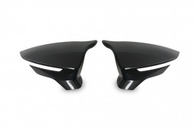 Capace oglinda compatibile cu SEAT LEON III 2013-2020 Negru lucios Batman Style - Img 1