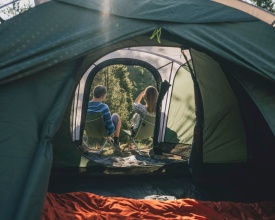 Cort camping tip cupola cu 2 camere, potrivit pentru 3 persoane, 330x200x130 cm, Outwell Tent Cloud 3 - Img 7