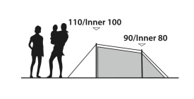 Cort camping tip tunel pentru 2 persoane, 350x150x110 cm, Outwell Tent Earth 2 - Img 13