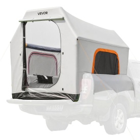 Cort gonflabil pentru camioneta, cort pentru camioneta cu platforma de 2,2 x 1,65 m, 3 sezoane, cu ferestre ventilate din plasa, corturi de camping impermeabile din PU2000 mm pentru drumetii in aer liber - pompa de aer inclusa - Img 11