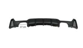 Difuzor Bara Spate Cu Evacuare Dubla compatibil cu BMW Seria 4 F32 F33 F36 2013-2019 Negru Lucios - Img 4