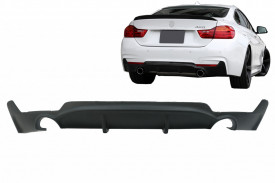 Difuzor Bara Spate Cu Evacuare Dubla compatibil cu BMW Seria 4 F32 F33 F36 M Performance Design (2013-) - Img 8
