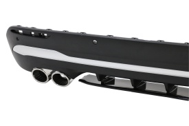 Difuzor Bara Spate cu Ornamente Evacuare Crom compatibil cu Mercedes GLA SUV H247 Sport Line 2020-> Aero 45S Design - Img 7