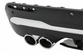 Difuzor Bara Spate cu Ornamente Evacuare Crom compatibil cu Mercedes GLA SUV H247 Sport Line 2020-> Aero 45S Design - Img 5