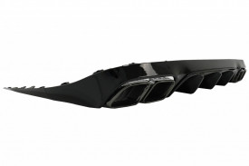 Difuzor Bara Spate cu Ornamente toba compatibil cu Mercedes E-Class C238 A238 AMG Sport Line Coupe Cabrio 2016-2019 E63 Night Package Design - Img 5