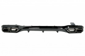 Difuzor Bara Spate cu Ornamente Toba Negre compatibil cu Mercedes E-Class W213 Sport Line 2016-2019 E63 Design - Img 2