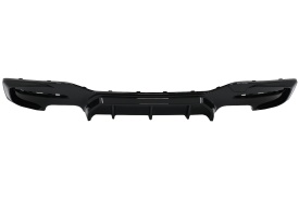 Difuzor Bara Spate Evacuare Dubla Negru Lucios compatibil cu BMW Seria 1 F20 F21 LCI 2015-2019 - Img 6