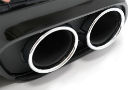 Difuzor Bara Spate Evacuare Dubla si Tobe Ornament compatibil cu Mercedes C-Class C205 A205 Coupe Cabriolet 2014-2019 C43 Design - Img 3