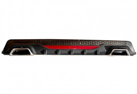 Difuzor bara spate universal, ELITE PLUS B Design, negru cu catadioptru reflectorizant - Img 1