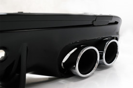 Difuzor cu ornamente evacuare compatibil cu Mercedes C-Class W205 S205 2014-2020 C43 Design pentru bara Sport Line - Img 5