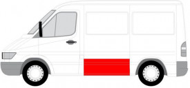 Element reparatie perete lateral stanga MERCEDES SPRINTER W901 1996-2006 (partea inferioara, inaltime 80cm) - Img 2