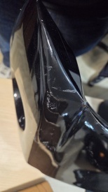 Eleron Luneta compatibil cu SEAT Leon 1P1 2009-2012, JE Design, fibra negru lucios DETERIORAT - Img 6