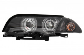 Faruri compatibile cu BMW E46 Limousine Touring 1998-2001 Angel Eyes Fundal Negru - Img 5