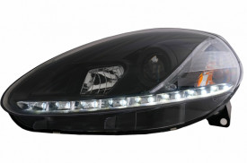 Faruri DAYLIGHT LED compatibil cu Fiat Grande Punto (09.2005-2008) Negru - Img 4