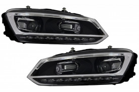 Faruri LED Light Bar compatibil cu VW POLO 6R 6C (2010-2017) Semnalizare Dinamica Matrix Design - Img 4