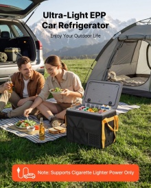 Frigider auto 12 volti, 20L, congelator portabil ultra-usor din EPP, compresor electric cu control prin aplicatie, 12V 24V DC, pentru camion, rulote, SUV, barca, calatorie, camping - Img 5