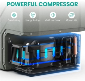 Frigider auto DELUXE cu compresor, volum 30 L, 12-24 V, consum 60W - Img 13
