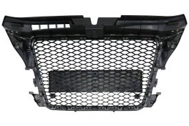 Grila Centrala compatibil cu AUDI A3 8P Facelift 2007-2012 RS Design Negru Lucios - Img 8