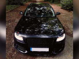 Grila Centrala Fara Emblema compatibil cu Audi A4 B8 2008-2011 RS4 Design Negru Mat - Img 6