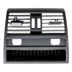 Grila Centrala Ventilatie Spate compatibil cu BMW Seria 5 F10 F11 2010- Negru, pentru vehicule cu incalzire in bancheta scaune