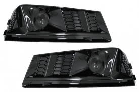 Grile Laterale compatibil cu Audi A4 B9 Sedan Avant 2016-2018 RS4 Desing Negru - Img 2