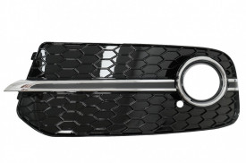 Grile Laterale compatibil cu Audi Q5 SUV 8R Facelift 2012-2016 RS Design Negru Lucios Crom - Img 4