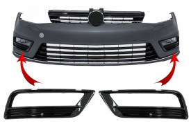 Grile Laterale VW Golf VII 7 2013-2017 R-Line Bara Fata Design Negru Lucios - Img 2
