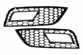 Grile Proiector compatibil cu AUDI A4 B8 facelift 2012-2015 RS4 Design Negru Lucios - Img 2