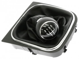 Husa schimbator cu nuca piele ecologica VW Golf 5 V 2003-2008, Golf 6 VI 2008-2012, Jetta 2005-2010, 5 trepte - Img 2
