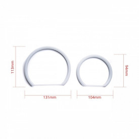 Kit Angel Eyes LED COTTON compatibil cu BMW X3 E83 2003-2010 2x106mm + 2x131mm semi - Img 2