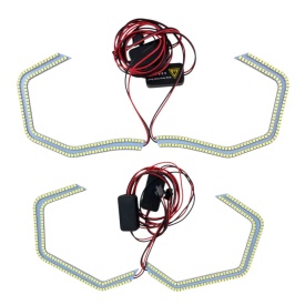 Kit LED Angel Eyes compatibil BMW seria 3 E90, E91, E92, E93, F30 fara lupa cu lumina alba