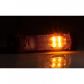 Lampa gabarit 100x32, LED, galbena, cu suport cu 2 urechi, 12-36V, Fristom - Img 3