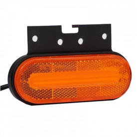 Lampa gabarit 124x51, LED, functie semnalizare, cu suport, galbena, 12-36V, FT-071-Z+K Fristom