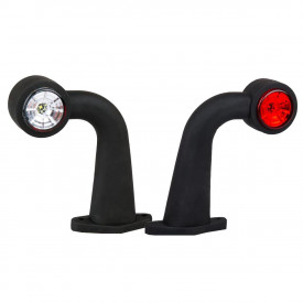 Lampa gabarit cu brat cu cot 90 grade, 175mm, LED, alb-rosie, 12-36V, FT-009-F Fristom