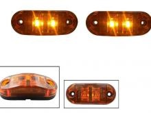 Lampa gabarit LED, pentru autobuze, camioane, remorci, 24V portocaliu - Img 2