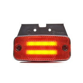 Lampa gabarit, lumina de clarificare, LED neon, Rosu, 12-24V, WAS Polonia 1139 W158 - Img 4