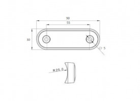 Lampa gabarit Portocalie, 12V-24V, Lumină pentru camion, autobuz, furgonetă, remorcă, rulotă, spate curbat pentru montare directă pe rollbar - Img 4