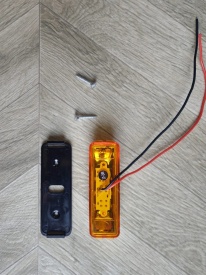 Lampa Laterala 3 LED, 90x30 mm, Galbena, Gabarit, 12V -24V Resistenta La Apa - Img 4