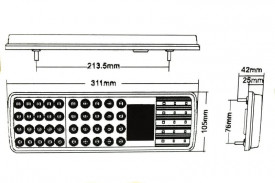 Lampa stop 4 functii, cu led, 12-24V pentru platforma, peridoc, remorcuta - Img 2