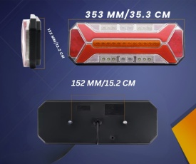 Lampa stop LED spate 5 functii, semnalizare dinamica pentru camion remorca IP66, 12V–24V - Img 2