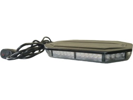 Mini Rampa Girofar profesionala, prindere cu magnet,12-24V, 30W, lungime 25 cm, culoare portocalie, E-Mark E9 - Img 2