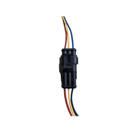 Mufa conector cu fir mama tata impermeabila din seria AMP Superseal 1.5 cu sistem de blocare