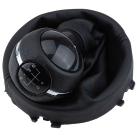 Nuca schimbator cu manson imitatie piele neagra compatibil Mini Cooper F54 F55 F56 F57 G60 2013-> - Img 1