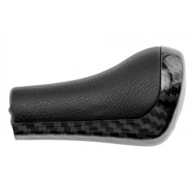 Nuca schimbator de viteze compatibil cu BMW Seria 3 E46, E90 E91, E92 1998-2012, Seria 5 E60 E61 2003-2010, X1 E84, X3 E83 2004-2010, X5 E70 2006-2013, 5 trepte, culoare carbon  - Img 3