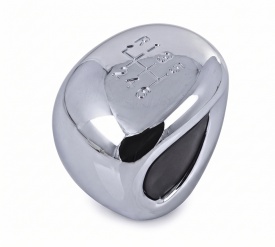 Nuca schimbator de viteze compatibil cu Peugeot RCZ 2010-2015, 6 trepte, culoare crom cu negru