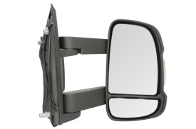 Oglinda retovizoare completa, (manual, convexa, crom, lung) parte montare DREAPTA compatibil cu CITROEN JUMPER 2006->