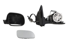 Oglinda retovizoare completa, (mecanic, convexa, captuseala) parte montare DREAPTA compatibil cu VW BORA / GOLF 4 / PASSAT / POLO 1997-2006 - Img 1